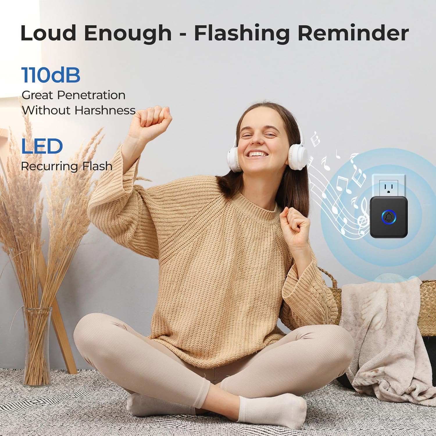 Wireless Doorbell 1000ft Range, Loud Waterproof Door Bell with 60 Melodies