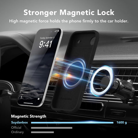 Magnetic for iPhone Air Case Silicone Black