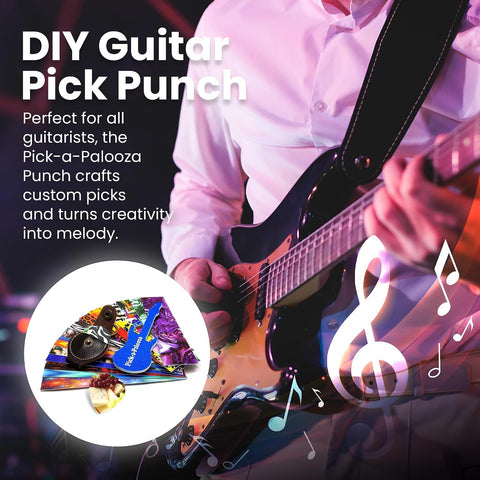 DIY Guitar Picks Punch Mega Pack with Pick Punch Tool- White