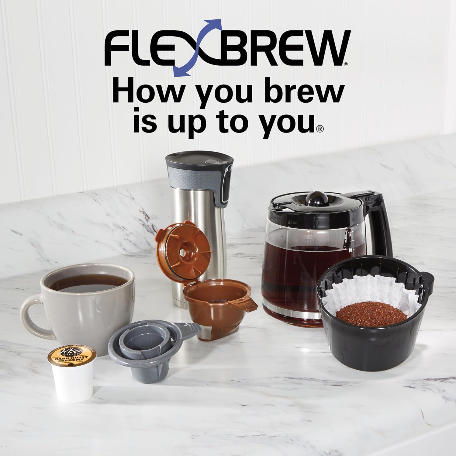 Hamilton Beach FlexBrew Trio 2-Way Drip & Single Serve Coffee Maker