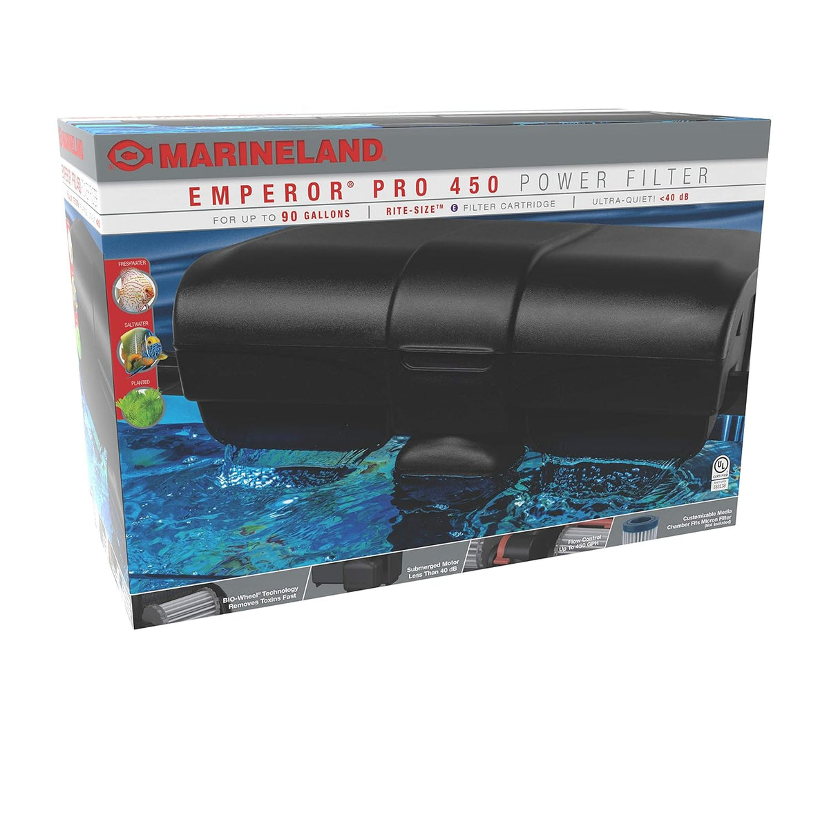 Marineland Bio-Wheel Penguin 450 GPH Power Aquarium Filter