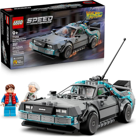LEGO Speed Champions Time Machine from Back to The Future Building Toy for Kids - Pretend Play & Display Car Toy W/ 2 Build Modes for Boys & Girls, Ages 9+ - Gift for Birthdays - 77256
