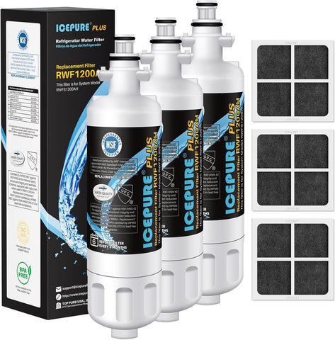 ICEPURE PLUS 9690 NSF/ANSI 53 &42 Filter Compatible with LG LT700P,3 Combo