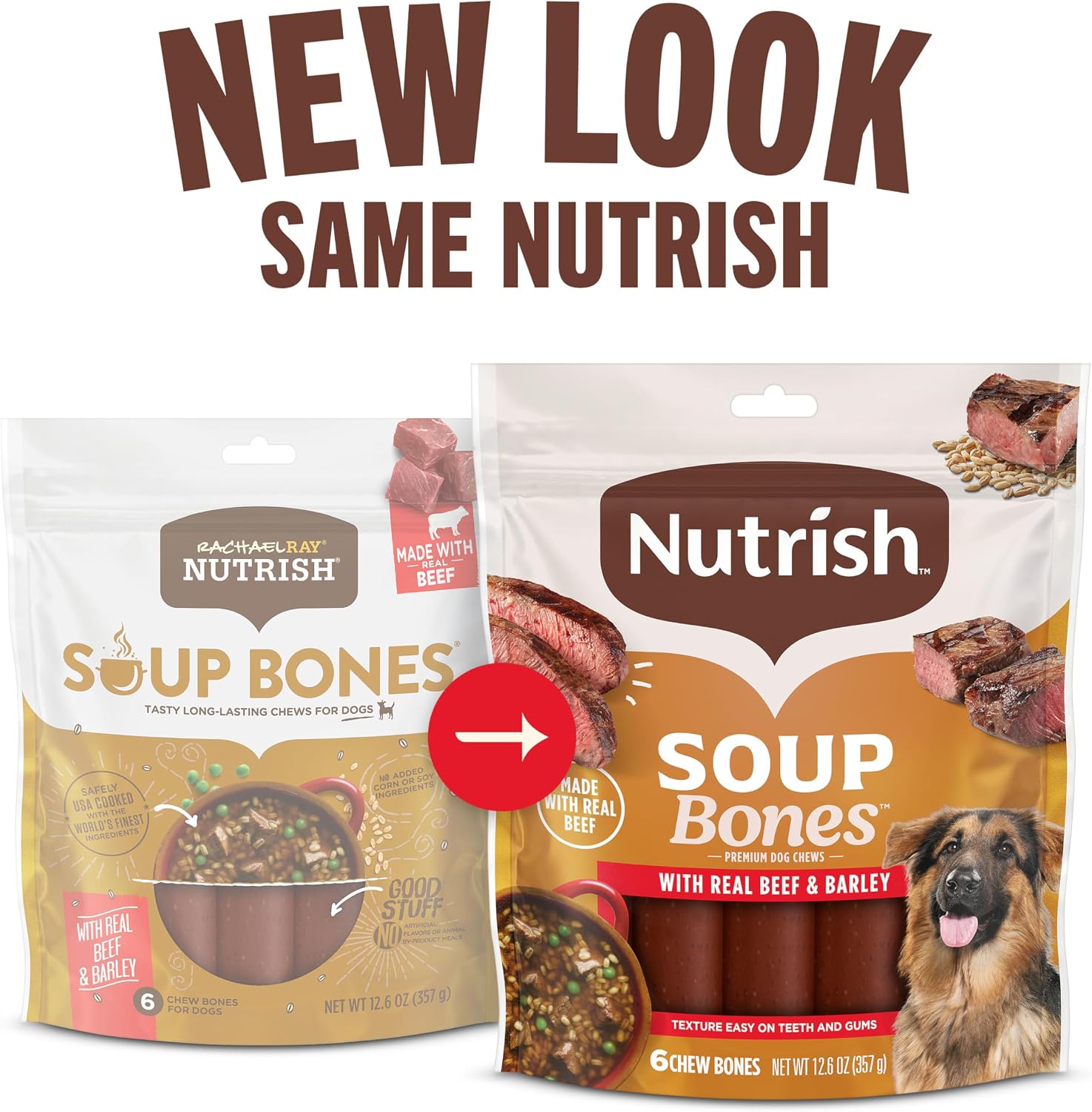 Nutrish Soup Bones Beef Dog Chews, 23.1 oz. Bag (11 Treats) (Rachael Ray)