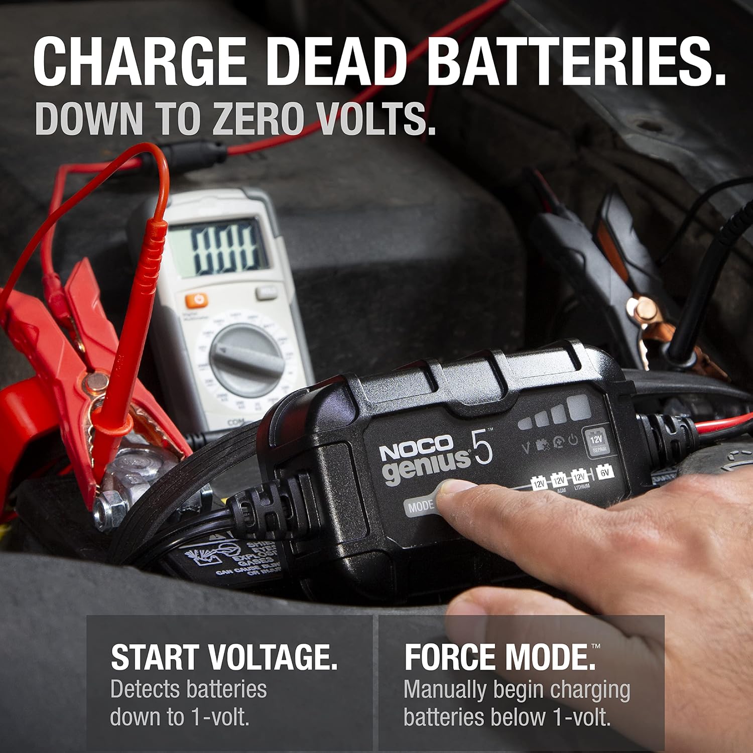 NOCO GENIUS5 5A 6/12V Smart Battery Charger, Trickle Charger & Maintainer
