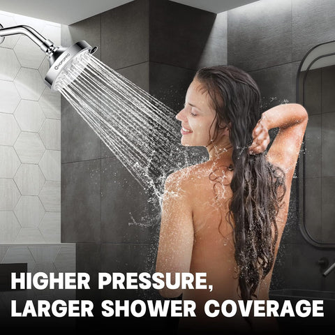 High Pressure Shower Head, HOPOPRO 5-Mode Fixed Showerhead, NBC Recommended