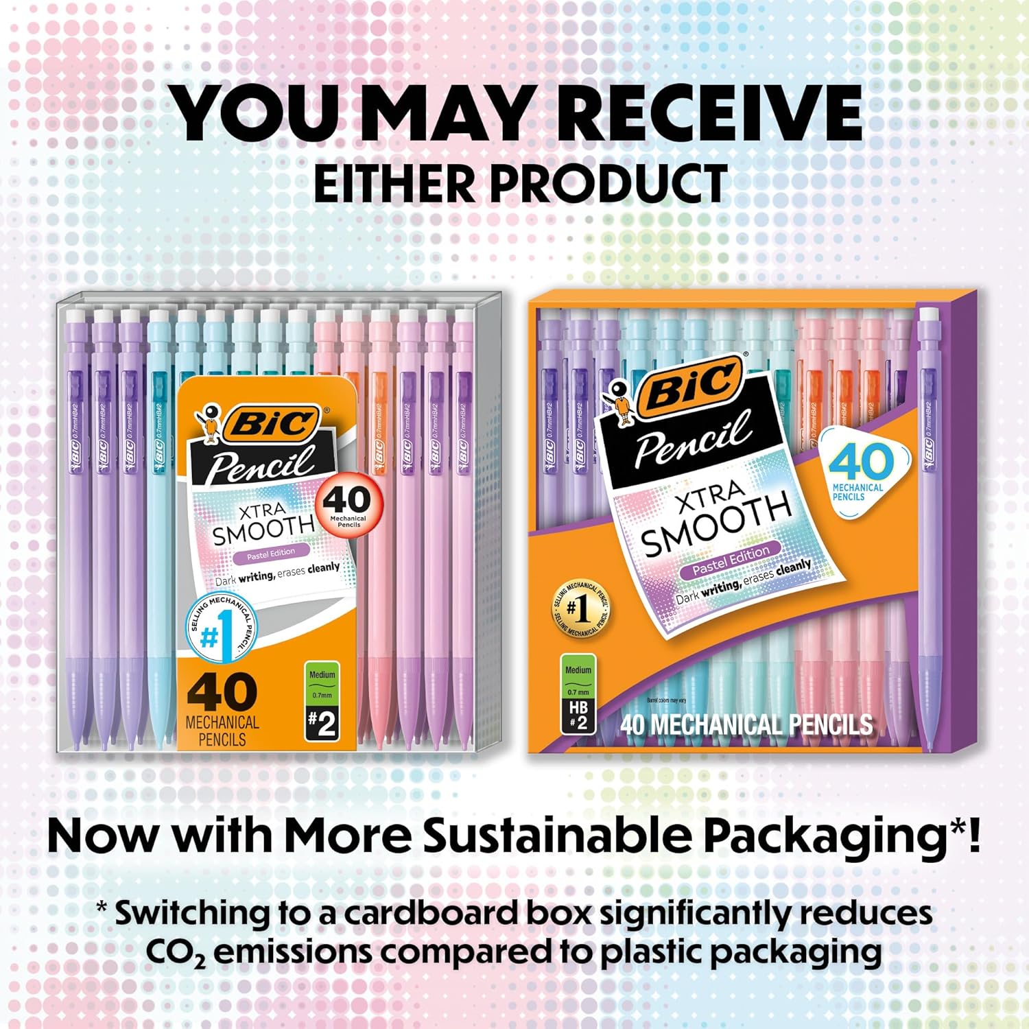 BIC Xtra-Smooth Mechanical Pencils, 0.7 mm Medium Point, 40-Count