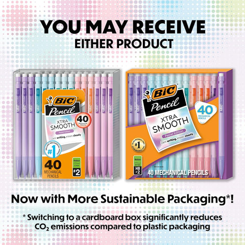 BIC Xtra-Smooth Mechanical Pencils, 0.7 mm Medium Point, 40-Count