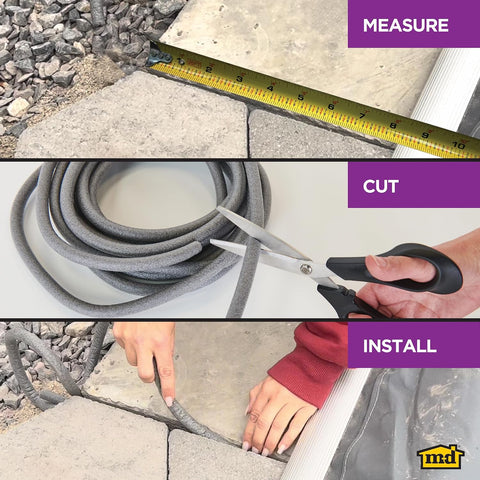 MD Building Foam Backer Rod, Gray, 20ft x 5/8in for Large Gaps