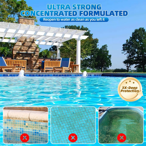3 in 1 Pool Winter Closing Kit 16OZ - Upgraded Pool Winterizing Kit for Above Ground and Inground Pools, Easy to Use, & Natural Safe Closing Kit, Long Lasting Pool Closer- Up to 20,000 Gallon
