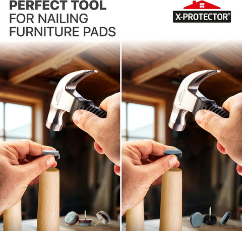 X-Protector Nail-On Furniture Pads Hammer - Small Magnetic Claw Hammer