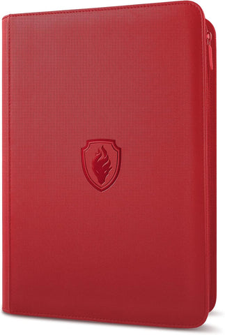 Premium Zip Card Binder, Fabmaker 9 Pocket Trading Card Binder PU Cover