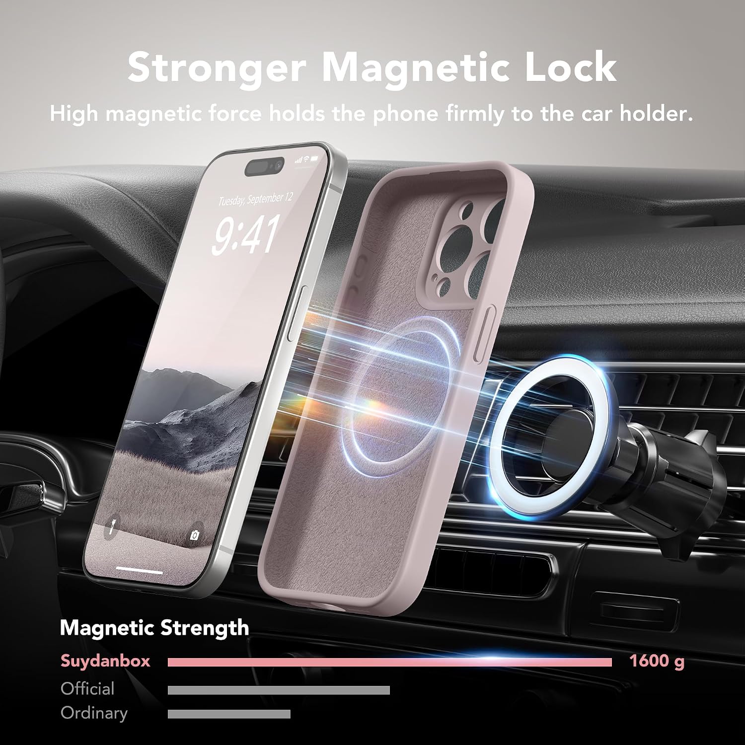 Magnetic for iPhone 14 Pro Max Case Silicone Hazel