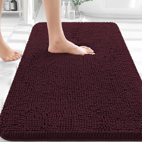 OLANLY Bathroom Rugs 32x20, Extra Soft Absorbent Chenille Bath Rugs