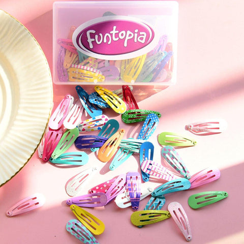 Toddler Hair Clips, 80Pcs 1.2 Inch Mini Snap Hair Clips for Baby Girls Kids