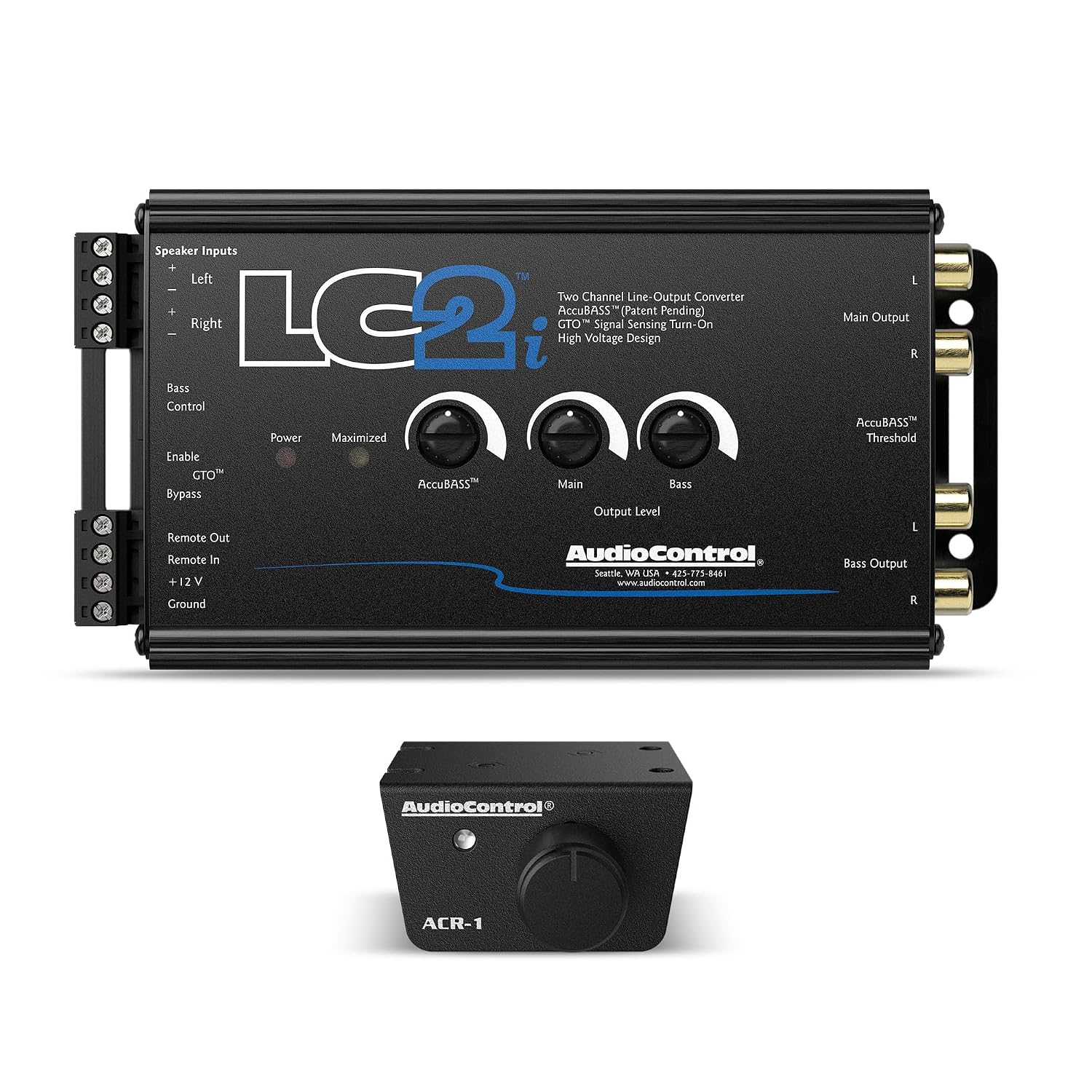 AudioControl LC2i 2-Channel Line Out Converter with Dash Remote & AccuBASS