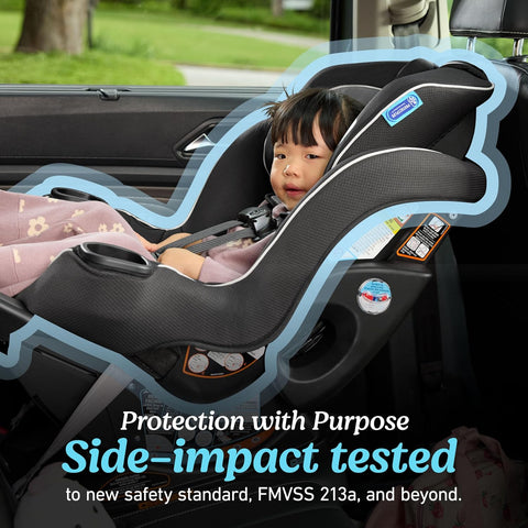 Graco Extend2Fit Convertible Car Seat, Rear and Forward Facing Car Seat with Adjustable Extension Panel for Extra Legroom, Great Gift for Baby Shower or Baby Registry, Gotham