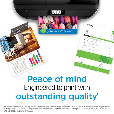 HP 62 Black/Tri-color Ink (2-pack) | Works with HP ENVY 5540, 5640, 5660, 7640 Series, HP OfficeJet 5740, 8040 Series, HP OfficeJet Mobile 200, 250 Series | Eligible for Instant Ink | N9H64FN