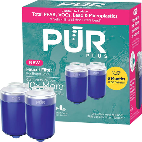 PUR PLUS Faucet Mount Replacement Filter 2-Pack, Lead Reduction, RF99992