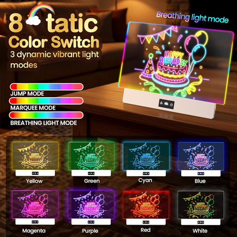 TAEMVV 16" LED Drawing Board for Kids Birthday Gift for Girls 1 Pack, White