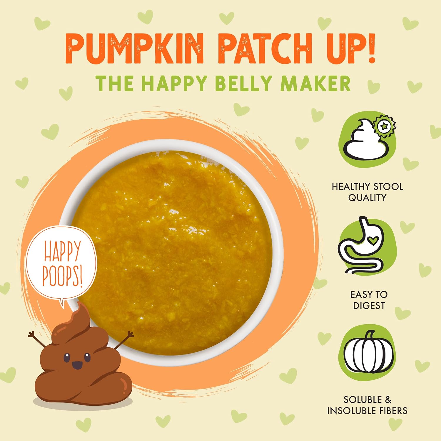 Weruva Pumpkin Patch Up! Pumpkin Puree Pet Food Supplement for Dogs & Cats, 1.05oz Pouch (Pack of 48)