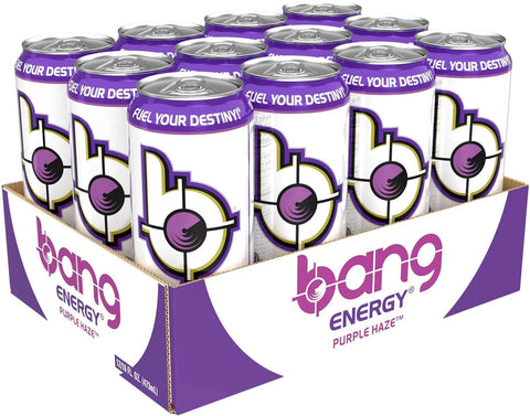 Bang Energy Purple Haze, Sugar-Free Energy Drink, 16-Ounce | Pack of 12