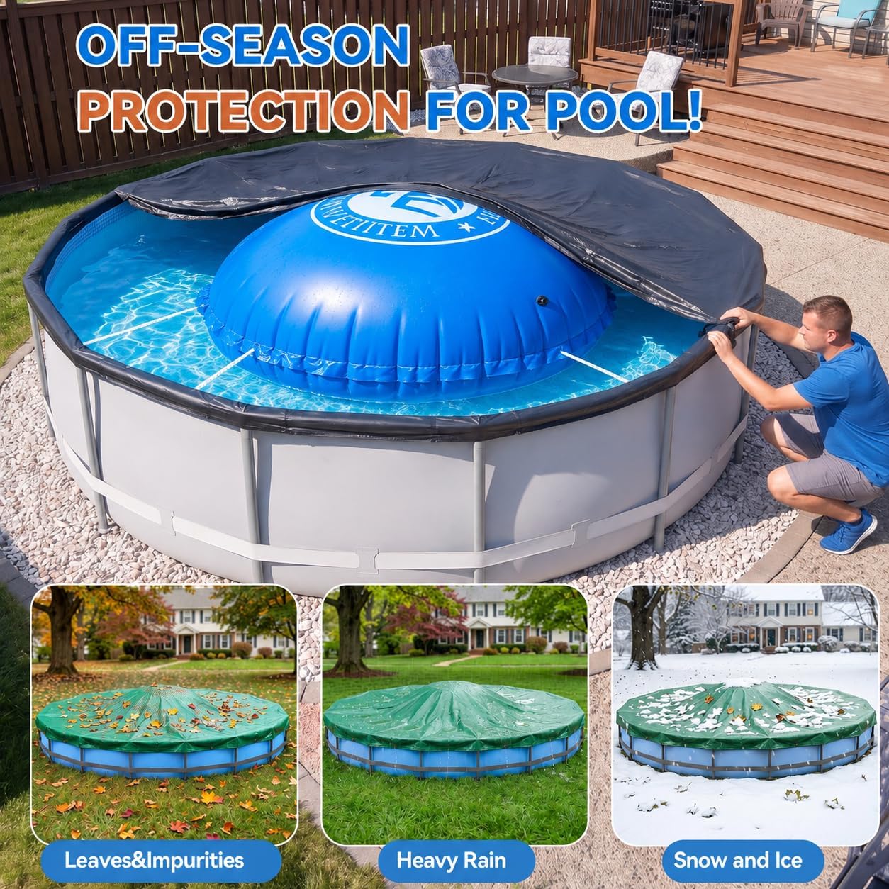 6FT Winter Pool Pillow for Above Ground Pools, 0.6mm Heavy Duty PVC