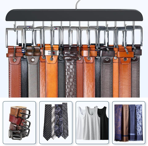 Belt Hanger for Closet Max 42 Belts, Belt Organizer Closet Accessories