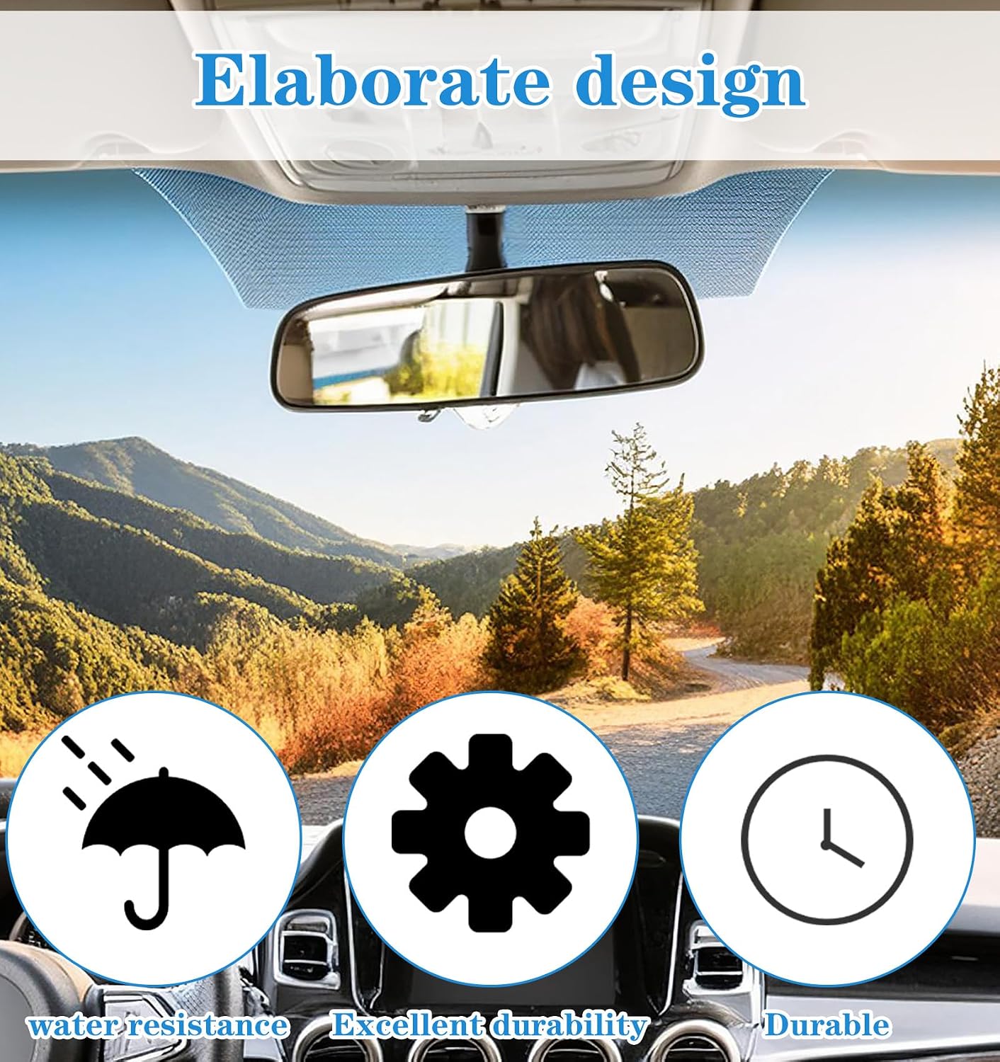 Hello Beautiful Mirror Decal, 10Pcs, Rearview Mirror Sticker