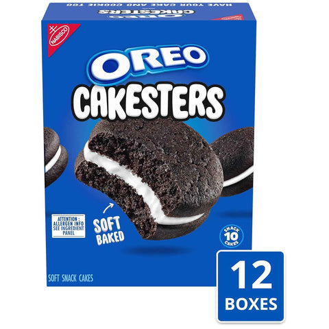 OREO Cakesters Soft Snack Cakes, 12-5 Count Packs (60 Total Snack Packs) | 2 Snack Cakes Per Pack, Individually Wrapped