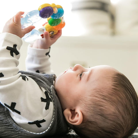 Baby Einstein Teether-Pillar Rattle and Chill Teething Toy, Ages 3 Months +