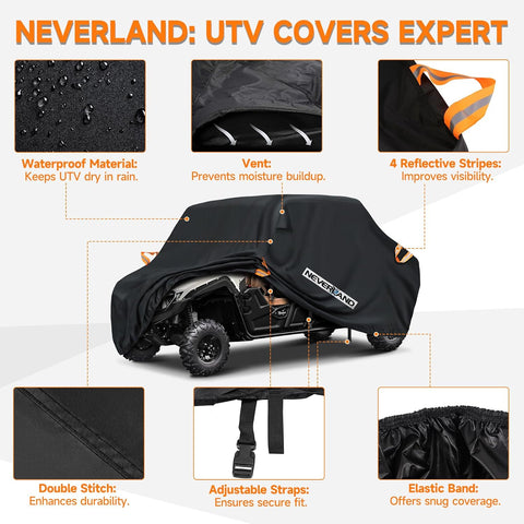 NEVERLAND UTV Cover Heavy Duty Waterproof 4-6 Seater All-Weather Protection