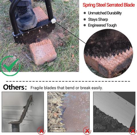 35in One-Piece Edger Lawn Tool for Seniors and Petite Users