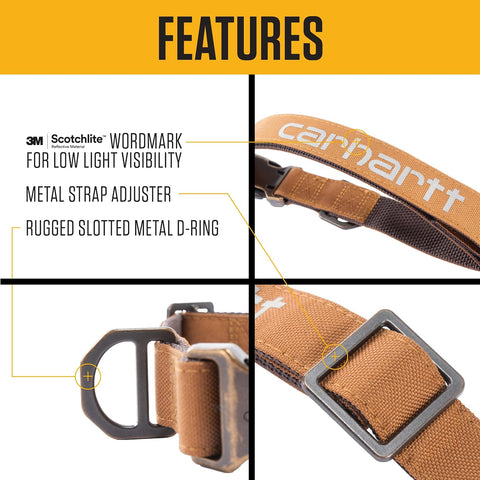 Carhartt Field Nylon Dog Collar Hunter Orange Medium