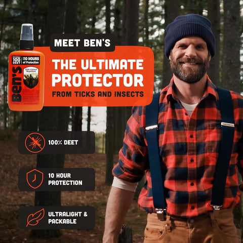 Ben's 100 DEET Tick & Insect Repellent Pump Spray, 3.4 fl oz, 2 Pack