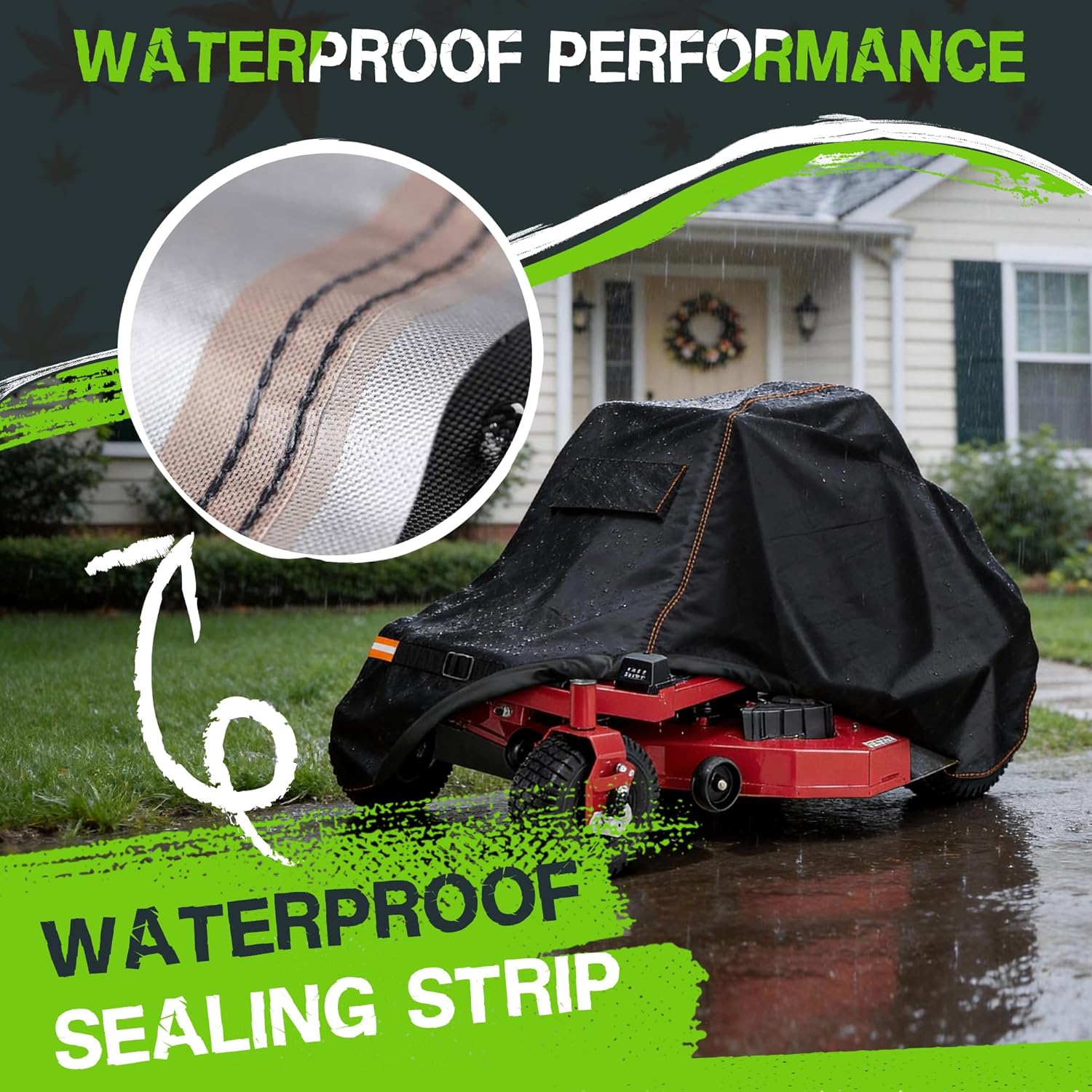 Zero Turn Mower Cover Waterproof 420D Lawn Mower Covers