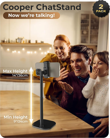 COOPER ChatStand Sturdy Cell Phone Holder, iPhone Stand for Desk, Recording