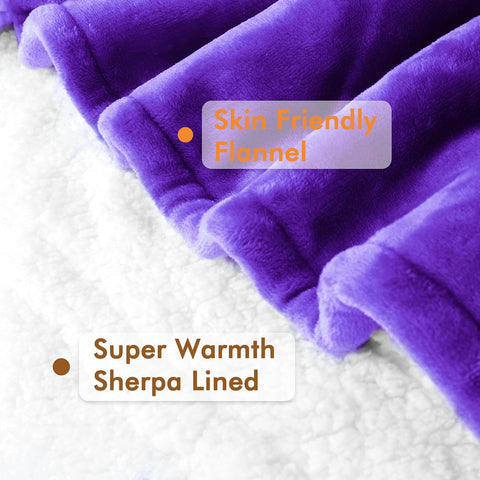 Tirrinia Sherpa Wearable Blanket With Sleeves, Full Body Throw Reading Wrap TV Blankets