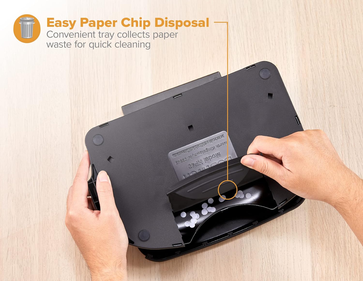 Bostitch Office EZ Squeeze Heavy Duty 3-Hole Punch for Home Office & School, 40-Sheet Capacity, One-Touch Reduced Force, Sleek Black Design