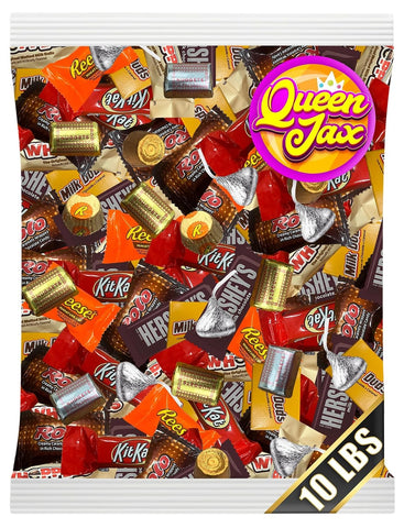 Assorted Chocolate Candy Variety Pack - 10 Lb Bulk Candy Chocolate Mix - Individually Wrapped Chocolate Sweets - Variety - July 4th - Cold Pack Included