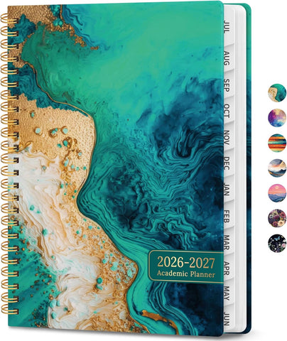 Planner 2026-2027, Weekly & Monthly Academic Calendar, Jul 2026 – Jun 2027