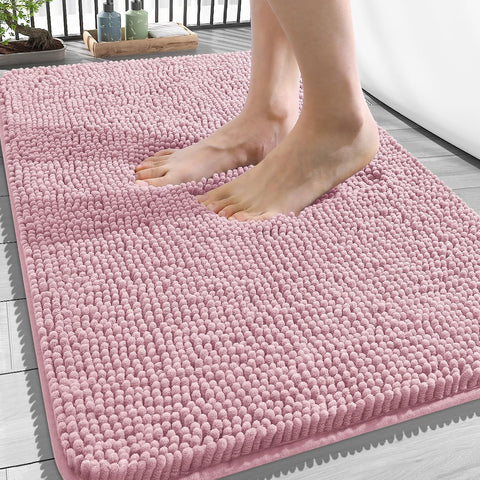OLANLY Bathroom Rugs 34x21, Extra Soft Absorbent Chenille Bath Rugs