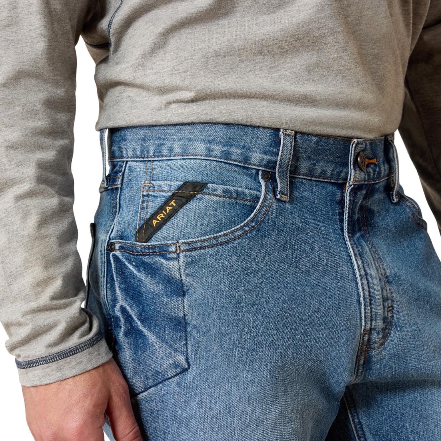 Ariat Men's Rebar M4 Low Rise DuraStretch Basic Boot Cut Jean