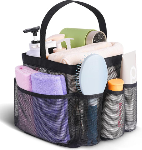 EUDELE Mesh Shower Caddy Portable for College Dorm Room Essentials, Shower Caddy Dorm with 9-Pocket Large Capacity for Beach, Swimming, Gym, Camping, Travel essentials
