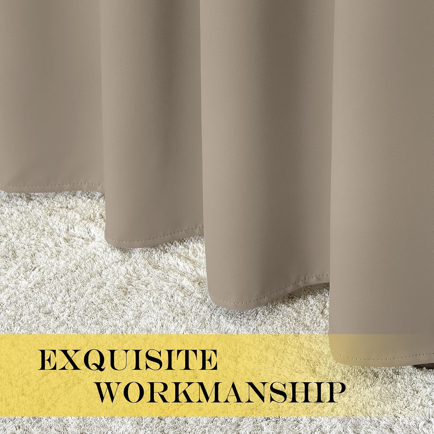 NICETOWN Door Curtain for Closet Doors 80 Inches Long 1 Panel, Blackout Doorway Curtain for Open Closet Bedroom, Room Divider Living Room for Privacy (Taupe, 1 Panel, 46W x 80L)