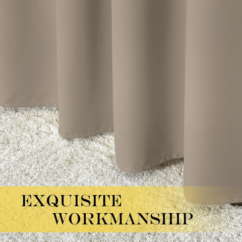 NICETOWN Door Curtain for Closet Doors 80 Inches Long 1 Panel, Blackout Doorway Curtain for Open Closet Bedroom, Room Divider Living Room for Privacy (Taupe, 1 Panel, 46W x 80L)