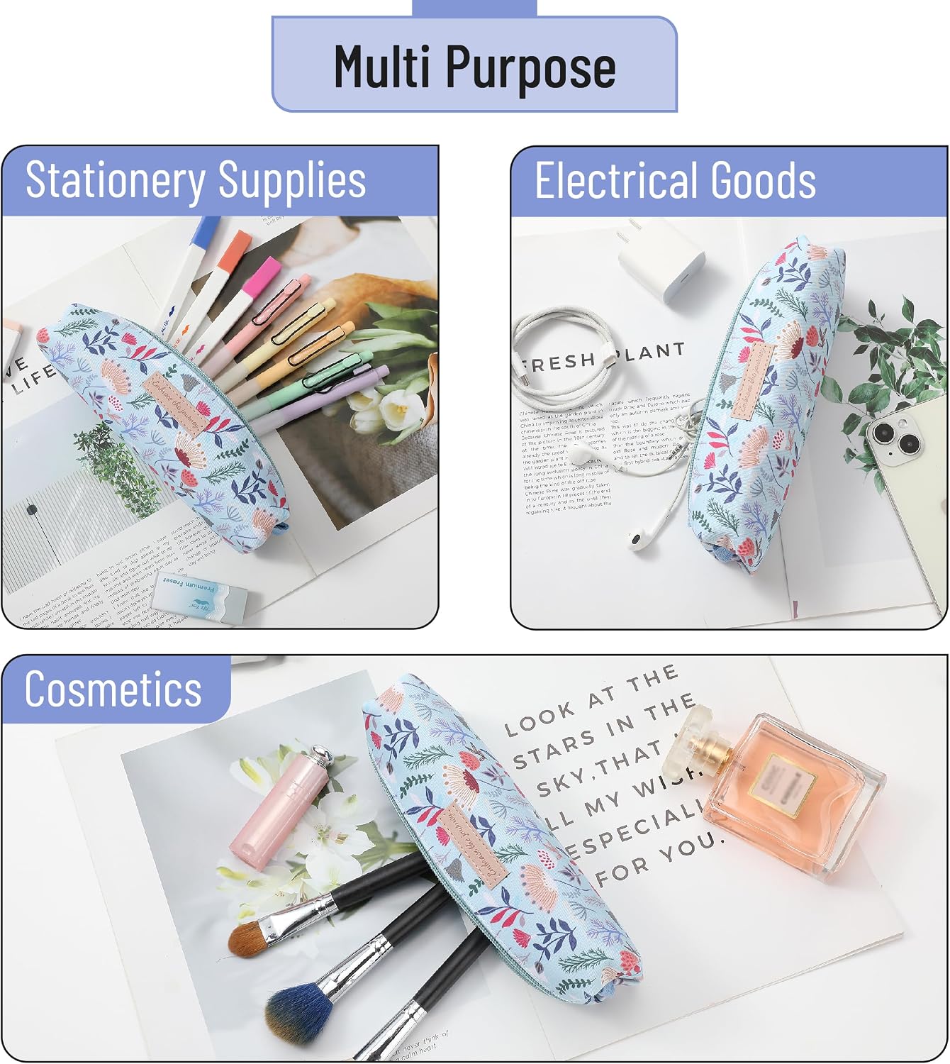 Mr. Pen- Cute Pencil Case Pouch, Multipurpose Canvas Bible Pencil Pouch