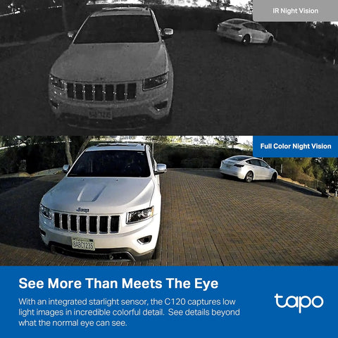Tapo 2K+ Indoor/Outdoor Wired Security Camera, Baby Monitoring, C120