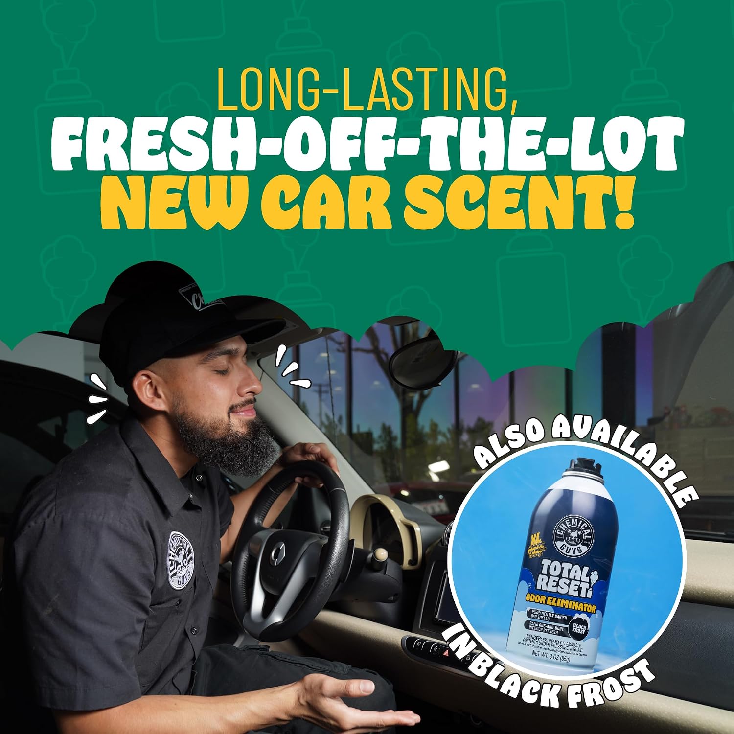 Chemical Guys, Odor Neutralizing Aerosol Fogger, New Car Smell, 3 oz Can