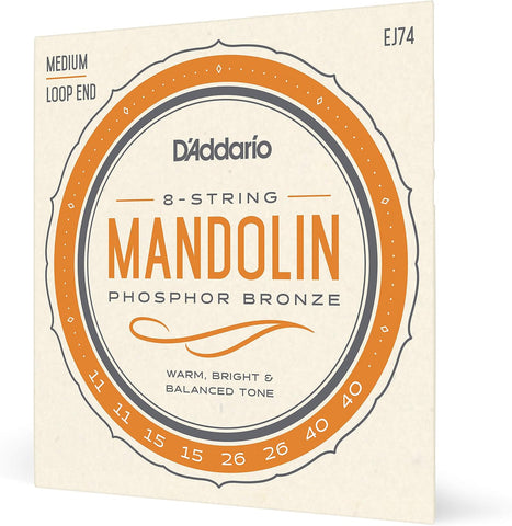 D'Addario Phosphor Bronze Mandolin Strings EJ74, 11-40